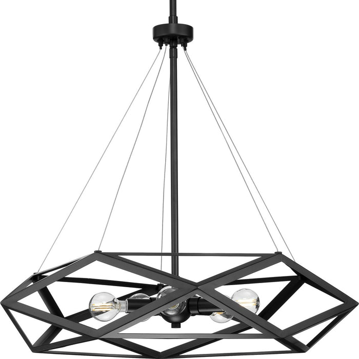 Progress Lighting Saucedo Collection Five-Light Pendant Matte Black (P500422-31M)