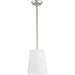 Progress Lighting Clarion Collection One-Light Pendant Brushed Nickel (P500429-009)