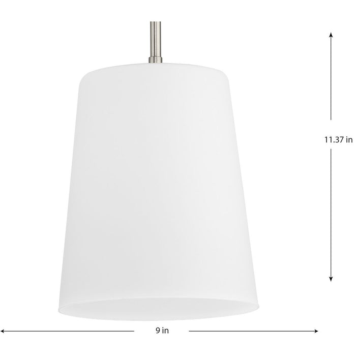 Progress Lighting Clarion Collection One-Light Pendant Brushed Nickel (P500429-009)