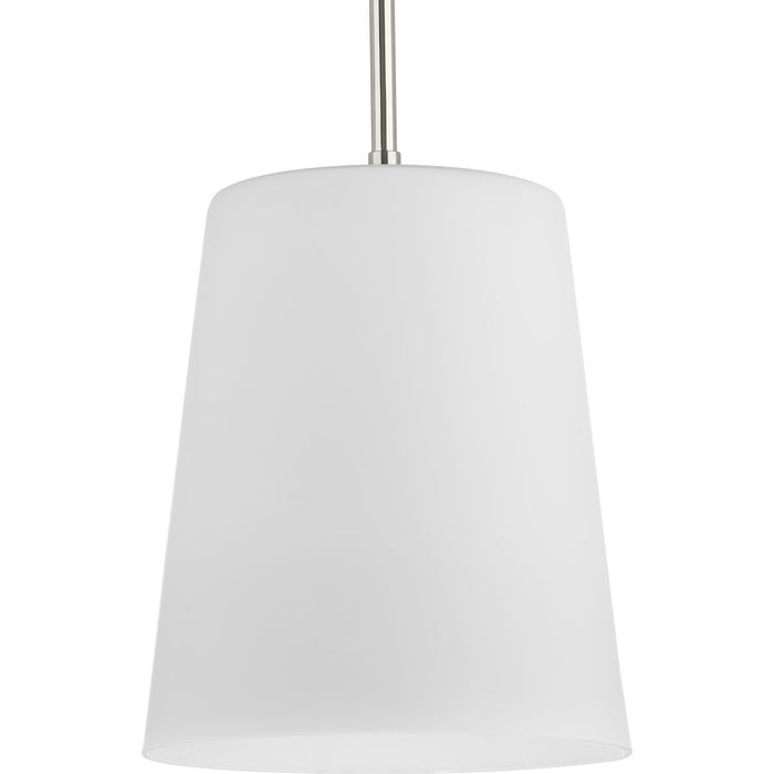 Progress Lighting Clarion Collection One-Light Pendant Polished Nickel (P500429-104)