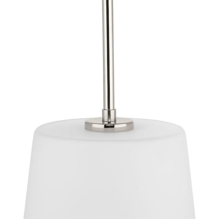 Progress Lighting Clarion Collection One-Light Pendant Polished Nickel (P500429-104)