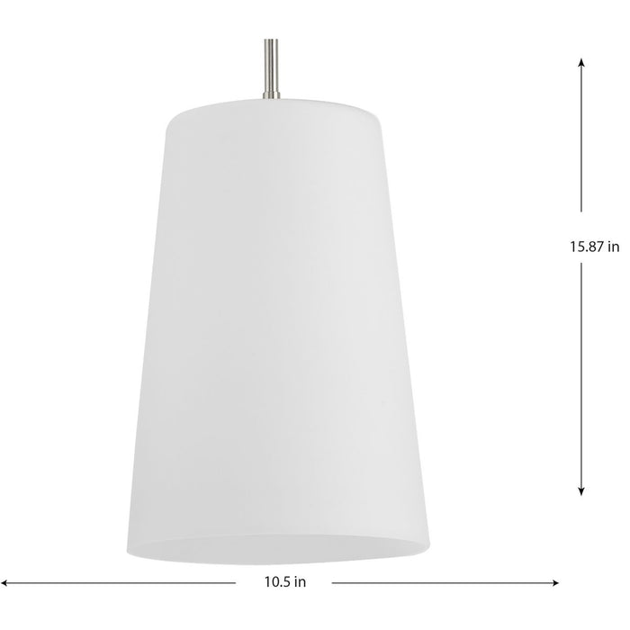 Progress Lighting Clarion Collection One-Light Pendant Brushed Nickel (P500430-009)