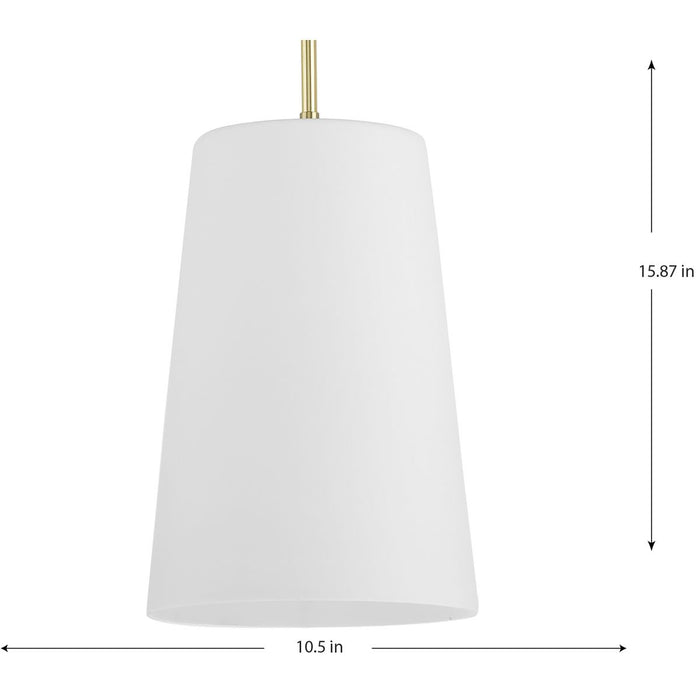 Progress Lighting Clarion Collection One-Light Pendant Satin Brass (P500430-012)