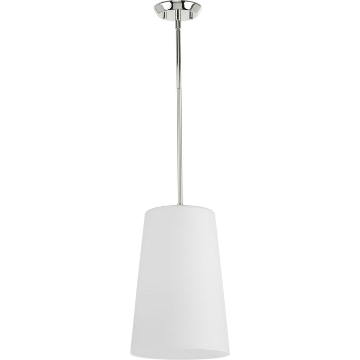 Progress Lighting Clarion Collection One-Light Pendant Polished Nickel (P500430-104)