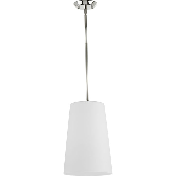 Progress Lighting Clarion Collection One-Light Pendant Polished Nickel (P500430-104)