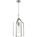 Progress Lighting Vertex Collection One-Light Foyer Fixture Brushed Nickel (P500431-009)