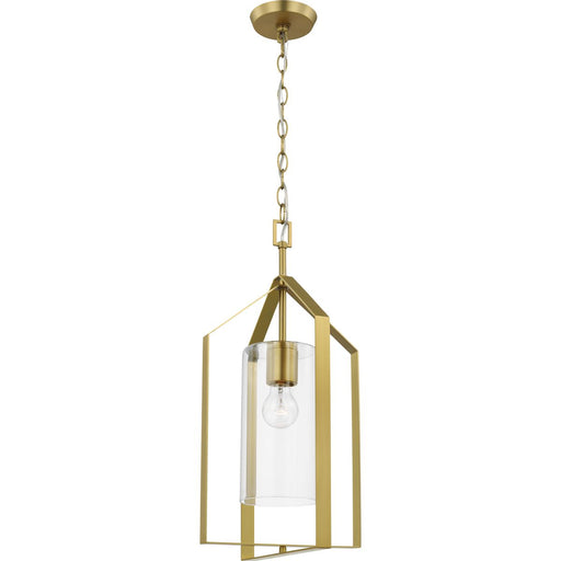 Progress Lighting Vertex Collection One-Light Foyer Fixture Brushed Gold (P500431-191)