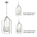 Progress Lighting Vertex Collection Four-Light Foyer Fixture Brushed Nickel (P500432-009)