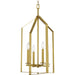 Progress Lighting Vertex Collection Four-Light Foyer Fixture Brushed Gold (P500432-191)