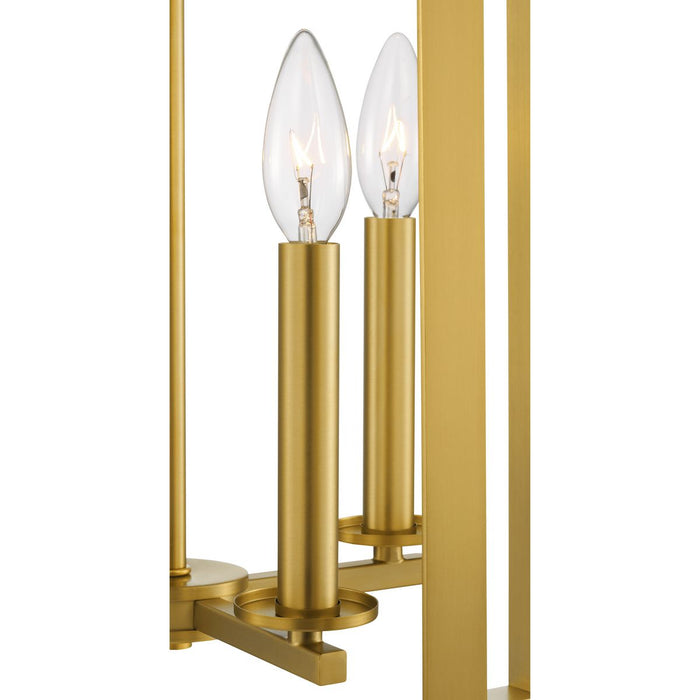 Progress Lighting Vertex Collection Four-Light Foyer Fixture Brushed Gold (P500432-191)