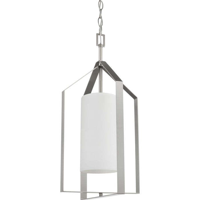 Progress Lighting Vertex Collection One-Light Foyer Fixture Brushed Nickel (P500433-009)