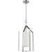 Progress Lighting Vertex Collection One-Light Foyer Fixture Brushed Nickel (P500433-009)