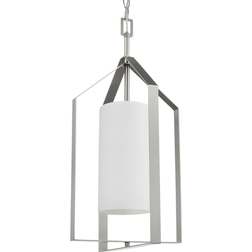 Progress Lighting Vertex Collection One-Light Foyer Fixture Brushed Nickel (P500433-009)