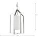 Progress Lighting Vertex Collection One-Light Foyer Fixture Brushed Nickel (P500433-009)