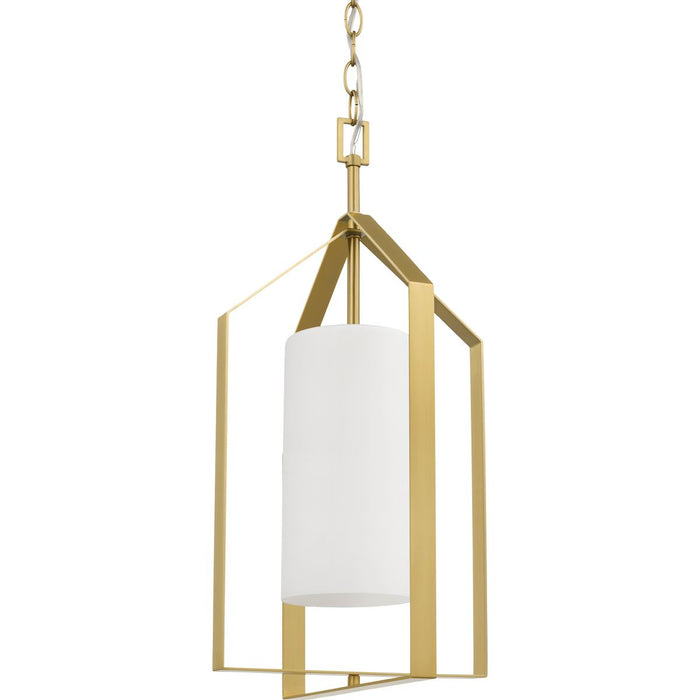 Progress Lighting Vertex Collection One-Light Foyer Fixture Brushed Gold (P500433-191)