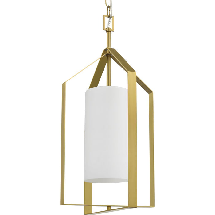 Progress Lighting Vertex Collection One-Light Foyer Fixture Brushed Gold (P500433-191)