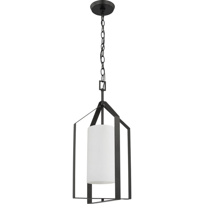 Progress Lighting Vertex Collection One-Light Foyer Fixture Matte Black (P500433-31M)