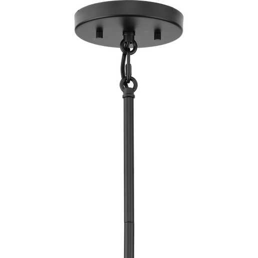 Progress Lighting Rivera Collection One-Light Mini-Pendant Matte Black (P500434-31M)