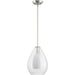 Progress Lighting Carillon Collection One-Light Pendant Brushed Nickel (P500438-009)