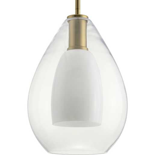 Progress Lighting Carillon Collection One-Light Pendant Brushed Gold (P500438-191)