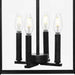 Progress Lighting Hillcrest Collection Four-Light Foyer Fixture Matte Black (P500440-31M)