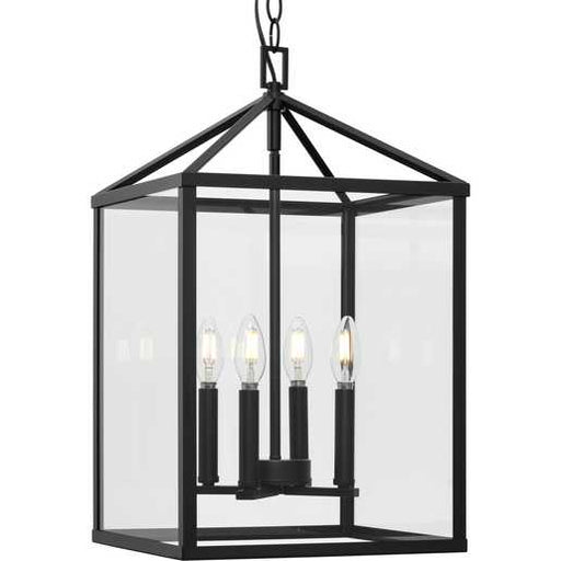 Progress Lighting Hillcrest Collection Four-Light Foyer Fixture Matte Black (P500440-31M)