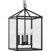 Progress Lighting Hillcrest Collection Four-Light Foyer Fixture Matte Black (P500440-31M)