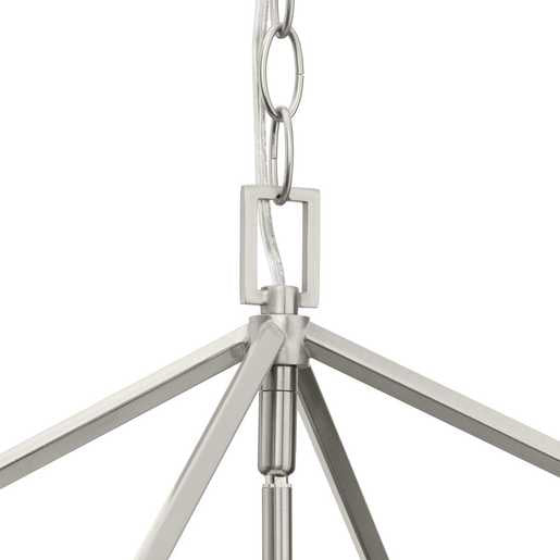 Progress Lighting Hillcrest Collection Four-Light Foyer Fixture Brushed Nickel (P500441-009)