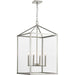 Progress Lighting Hillcrest Collection Four-Light Foyer Fixture Brushed Nickel (P500441-009)