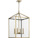 Progress Lighting Hillcrest Collection Four-Light Foyer Fixture Vintage Brass (P500441-163)