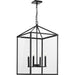 Progress Lighting Hillcrest Collection Four-Light Foyer Fixture Matte Black (P500441-31M)