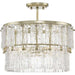 Progress Lighting Chevall Collection Three-Light Pendant Gilded Silver (P500443-176)