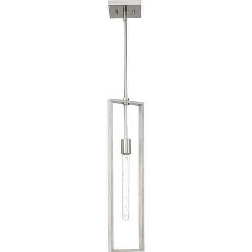 Progress Lighting Boundary Collection One-Light Pendant Brushed Nickel (P500444-009)