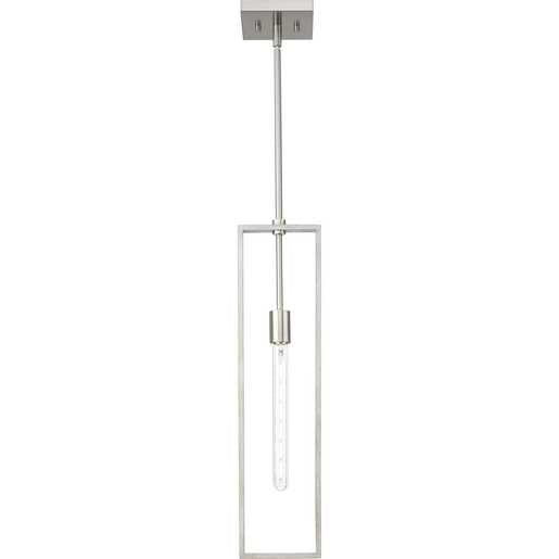 Progress Lighting Boundary Collection One-Light Pendant Brushed Nickel (P500444-009)