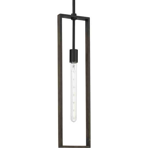 Progress Lighting Boundary Collection One-Light Pendant Matte Black (P500444-31M)