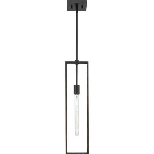 Progress Lighting Boundary Collection One-Light Pendant Matte Black (P500444-31M)