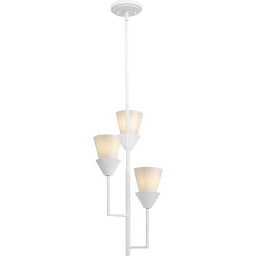 Progress Lighting Pinellas Collection Three-Light Pendant White Plaster (P500445-197)