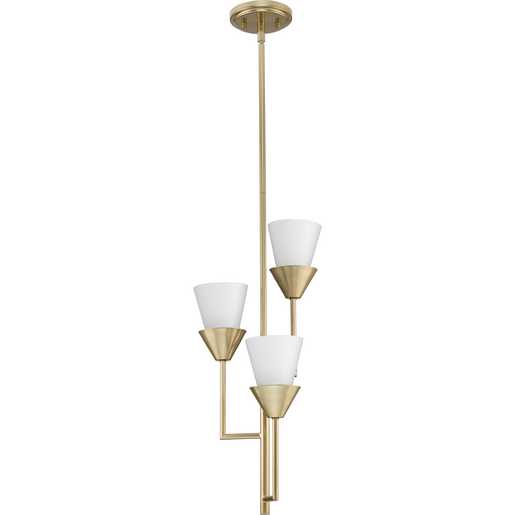 Progress Lighting Pinellas Collection Three-Light Pendant Soft Gold (P500445-205)