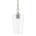 Progress Lighting 94500506009 Celino Collection 1-Light Mini-Pendant Brushed Nickel With Clear Glass Shade (P500506-009)