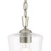 Progress Lighting 94500506009 Celino Collection 1-Light Mini-Pendant Brushed Nickel With Clear Glass Shade (P500506-009)