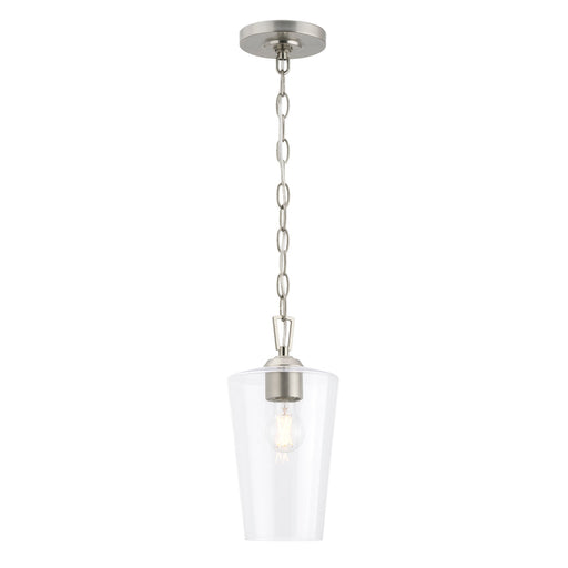 Progress Lighting 94500506009 Celino Collection 1-Light Mini-Pendant Brushed Nickel With Clear Glass Shade (P500506-009)