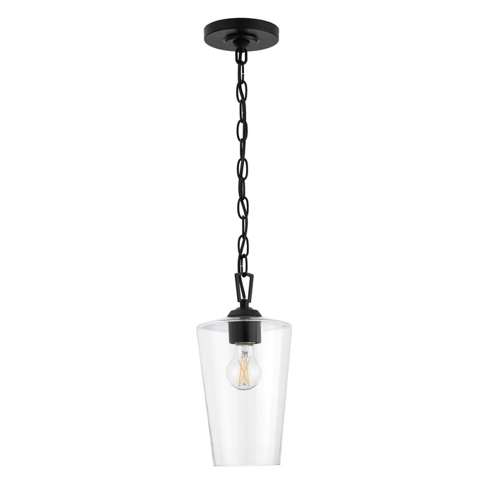 Progress Lighting 94500506031 Celino Collection 1-Light Mini-Pendant Black With Clear Glass Shade (P500506-031)