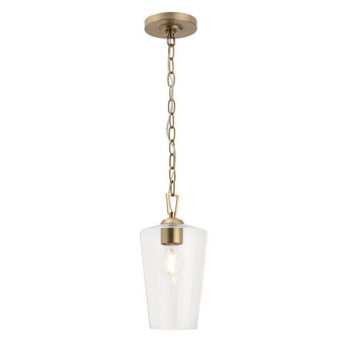 Progress Lighting 94500506177 Celino Collection 1-Light Mini-Pendant Champagne Bronze With Clear Glass Shade (P500506-177)