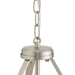 Progress Lighting 94500507009 Lieon Collection 3-Light Semi-Flush Convertible Light Brushed Nickel With White Glass Shade (P500507-009)