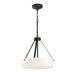 Progress Lighting 94500507020 Lieon Collection 3-Light Semi-Flush Convertible Light Antique Bronze With White Glass Shade (P500507-020)