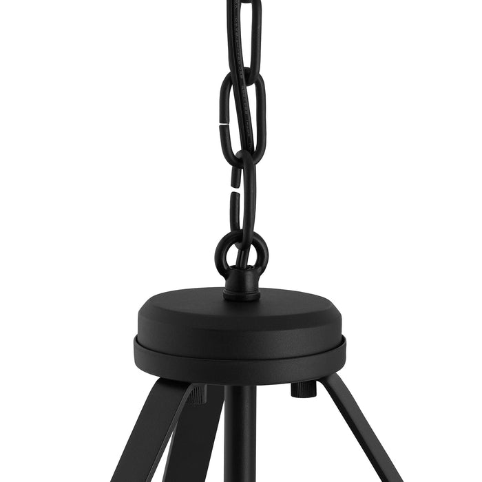Progress Lighting 94500507031 Lieon Collection 3-Light Semi-Flush Convertible Light Black With White Glass Shade (P500507-031)