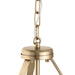Progress Lighting 94500507177 Lieon Collection 3-Light Semi-Flush Convertible Light Champagne Bronze With White Glass Shade (P500507-177)