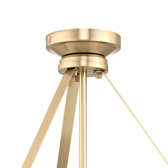 Progress Lighting 94500507177 Lieon Collection 3-Light Semi-Flush Convertible Light Champagne Bronze With White Glass Shade (P500507-177)
