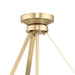 Progress Lighting 94500507177 Lieon Collection 3-Light Semi-Flush Convertible Light Champagne Bronze With White Glass Shade (P500507-177)