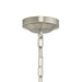 Progress Lighting 94500508009 Lieon Collection 3-Light Large Semi-Flush Convertible Light Brushed Nickel With White Glass Shade (P500508-009)